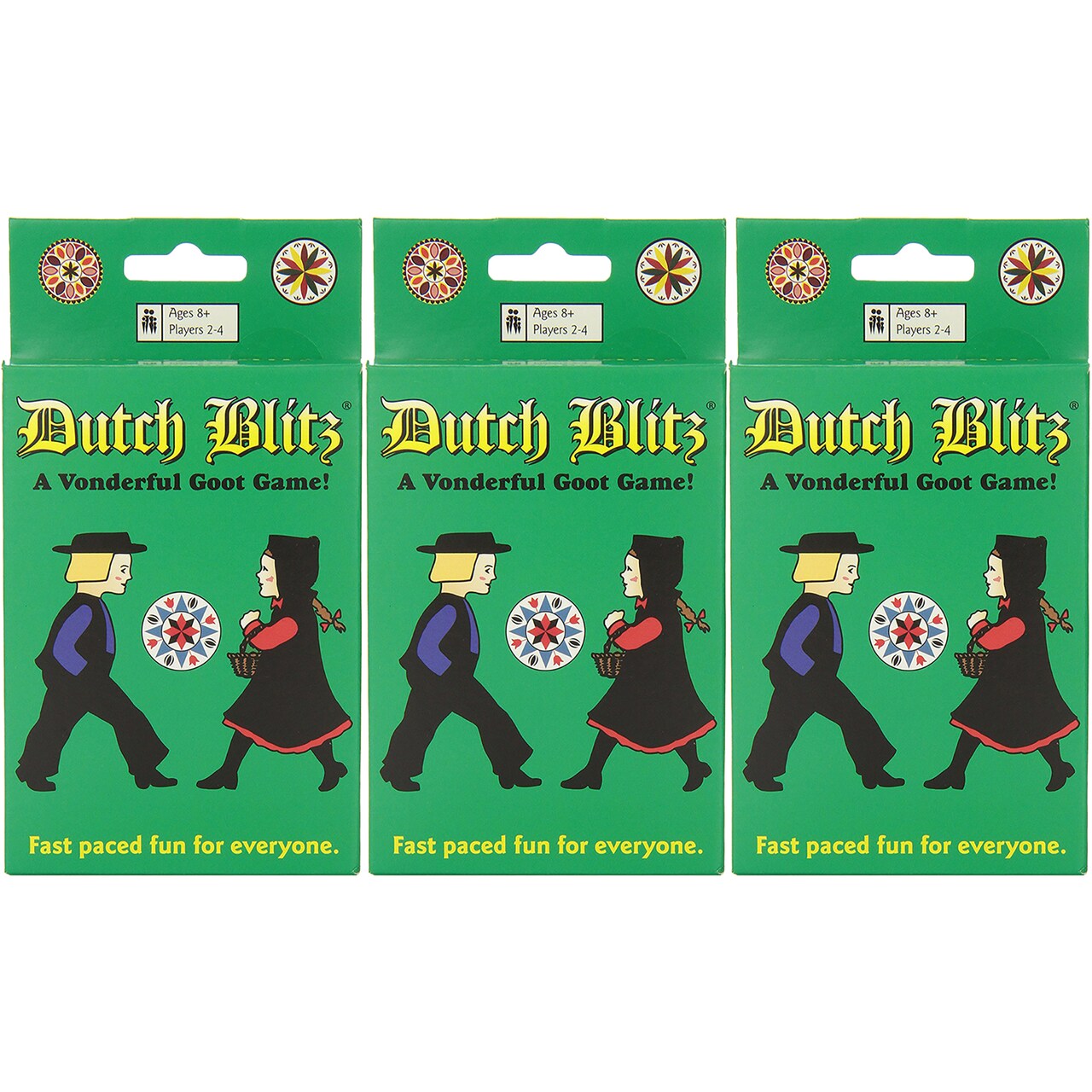 Dutch Blitz: The Original Fast Paced Card Game, Contains 160 Cards, For 2 to 4 Players, Ages 8 and Up, 3 Pack